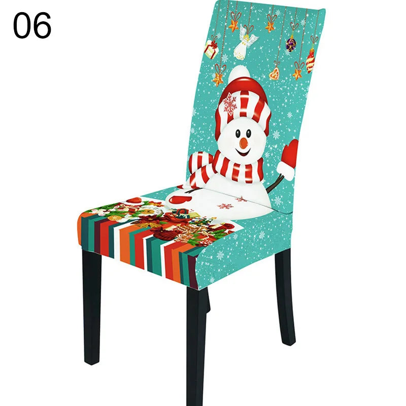 Festive Santa & Snowman Christmas Chair Covers - Image 18