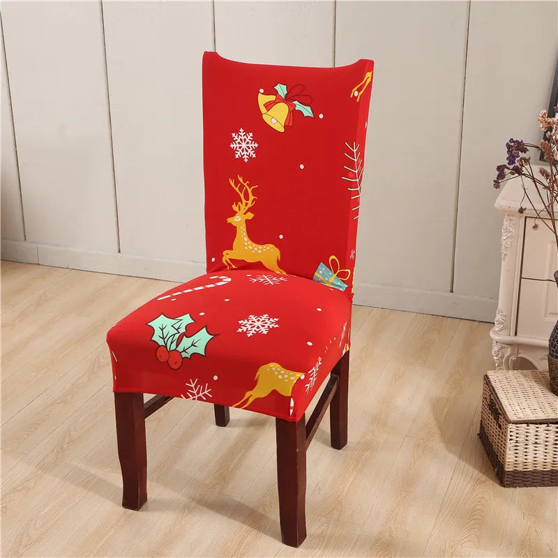 Festive Stretch Chair Covers for Holiday Dining - Image 4
