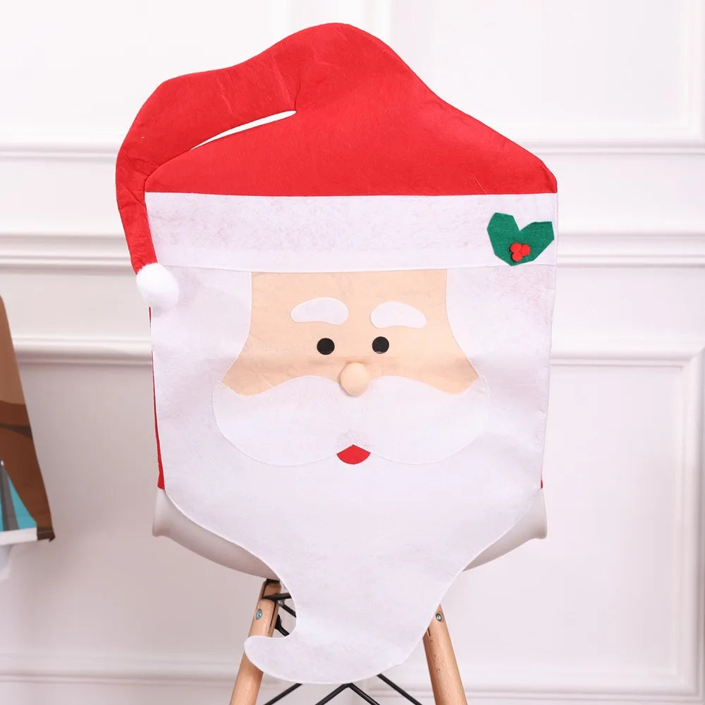 Festive Santa & Snowman Dining Chair Covers - Image 2