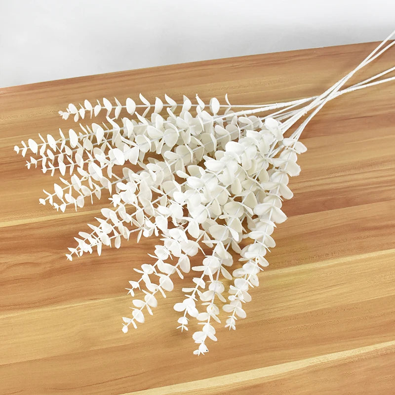 50cm White Eucalyptus Branches for Holiday Decor - Image 12