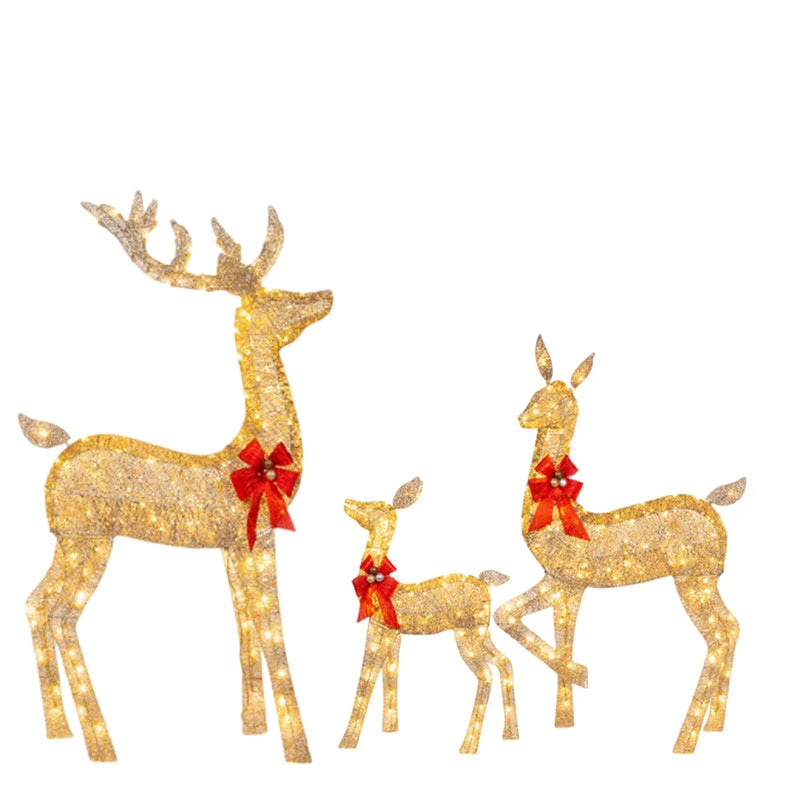 Enchanting LED Lighted Reindeer Family Décor - Image 10