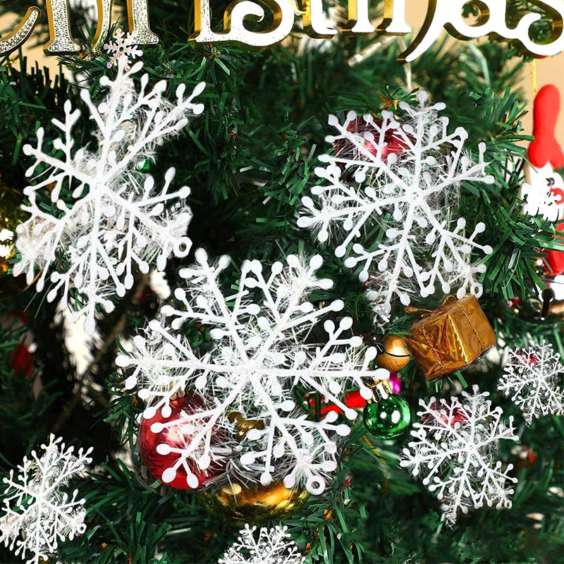 30Pcs White Snowflake Hanging Christmas Ornaments - Image 13