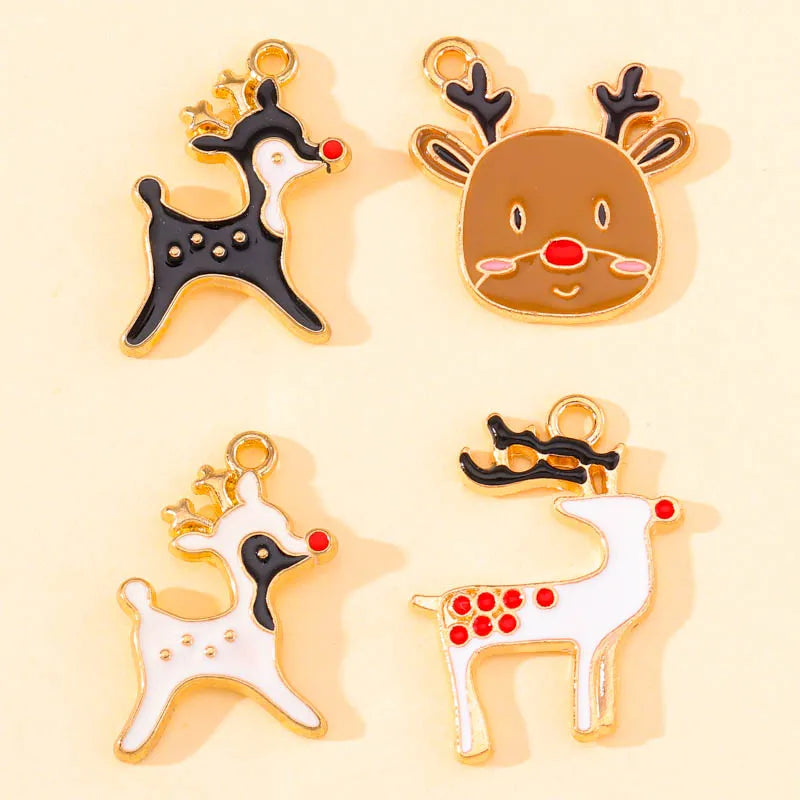 45Pcs Cartoon Christmas Enamel Charms for DIY Jewelry - Image 33