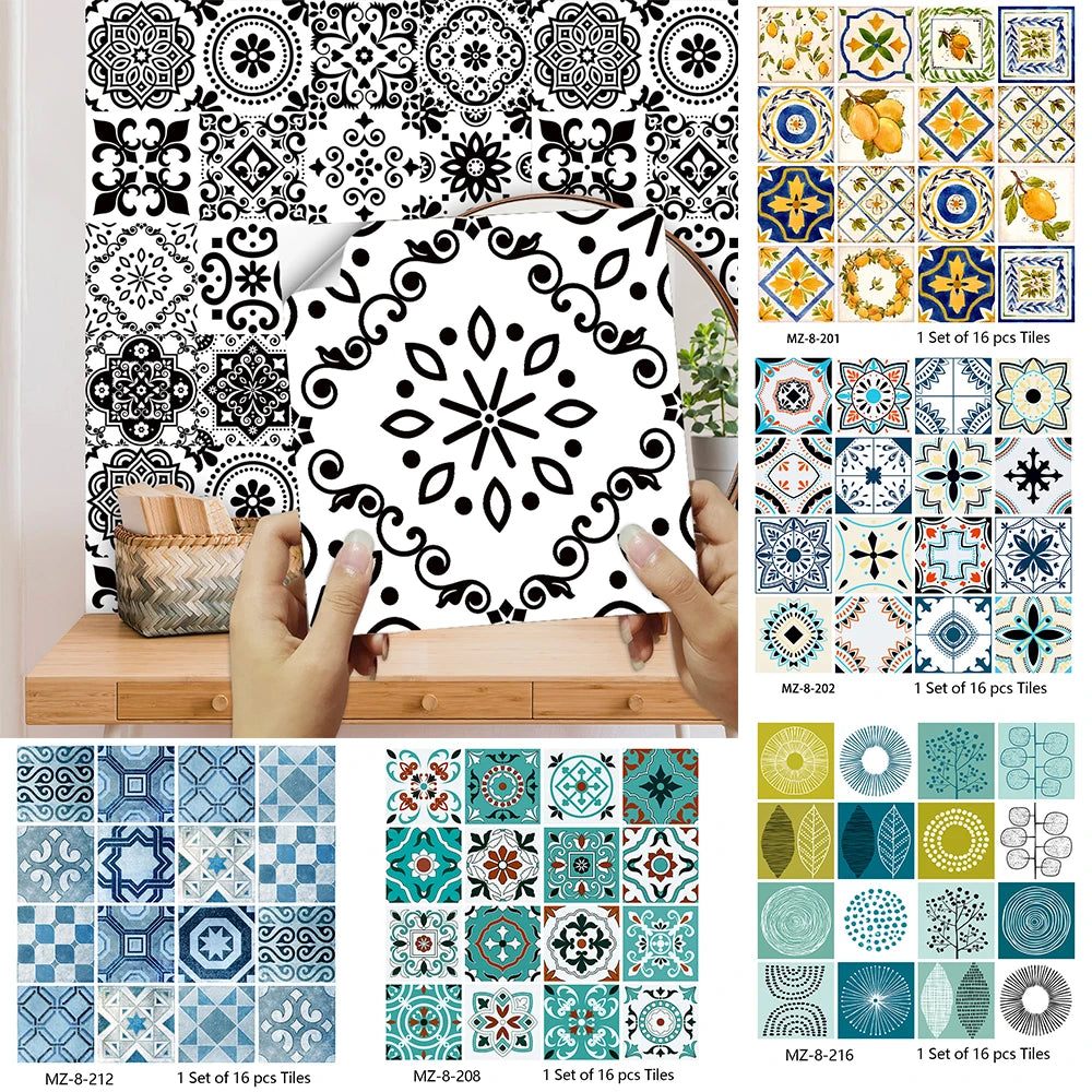 16-Piece Matte Waterproof Christmas Wall Stickers