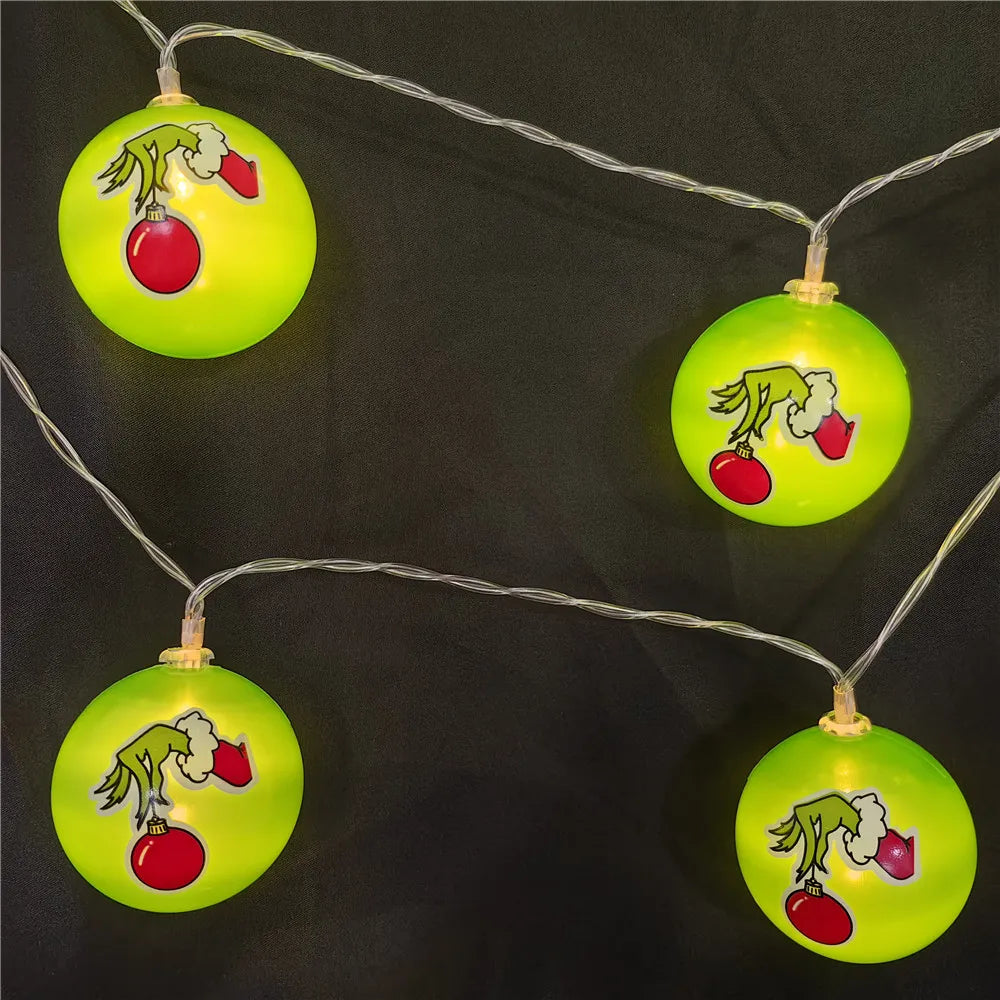 Festive Green Ball String Lights for Holiday Decor - Image 15