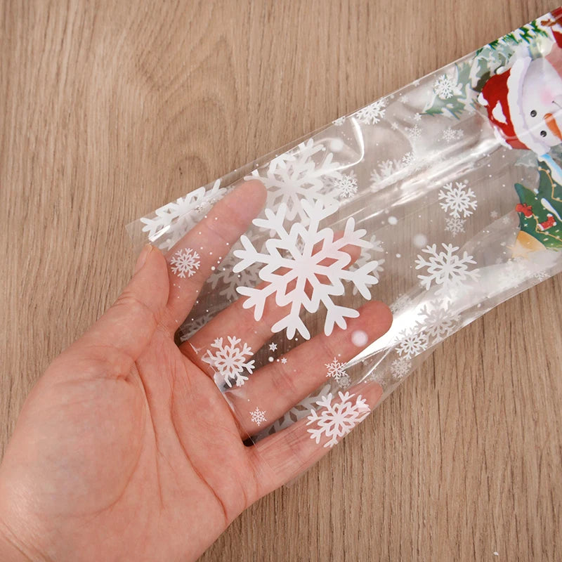 25/50pcs Festive Snowman Cookie Bags for Christmas - Image 8