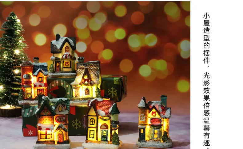 Enchanting LED Lighted Christmas Village Ornaments - Image 30