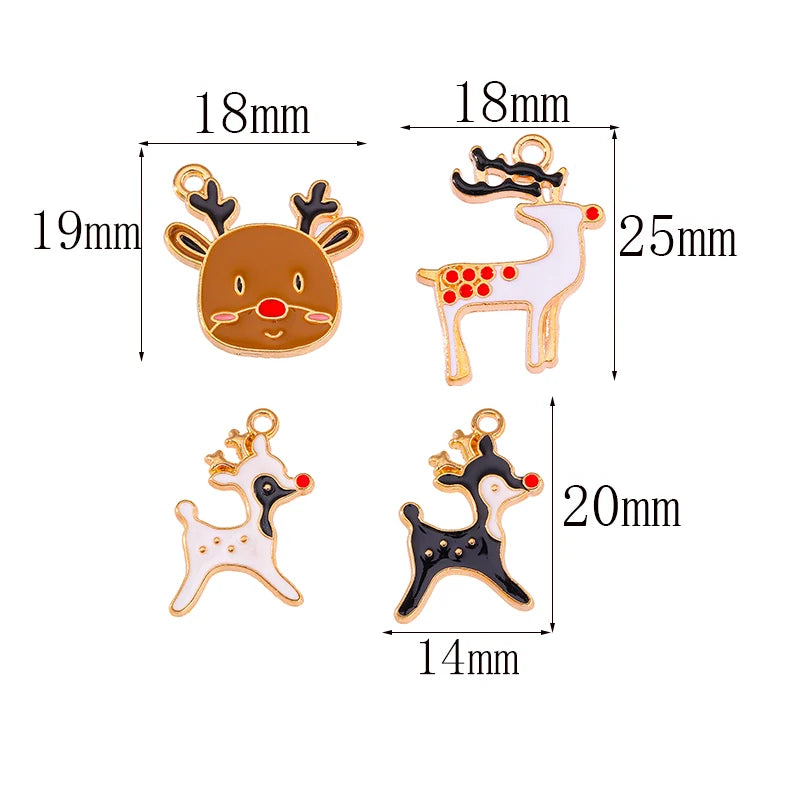 45Pcs Cartoon Christmas Enamel Charms for DIY Jewelry - Image 44
