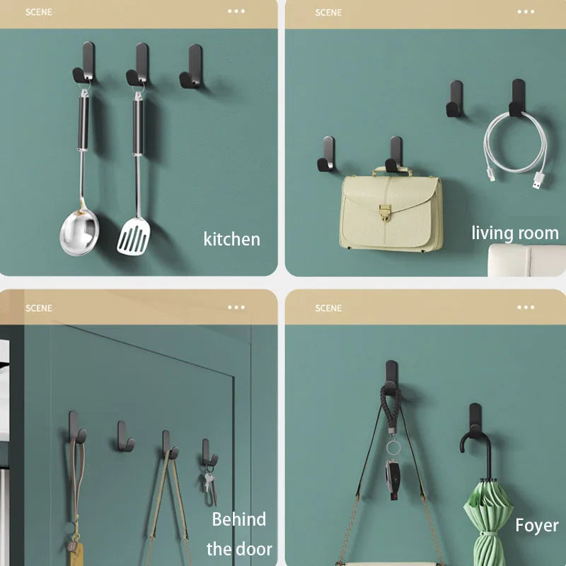 6Pcs Self-Adhesive Wall Hooks for Home Organization - Image 15