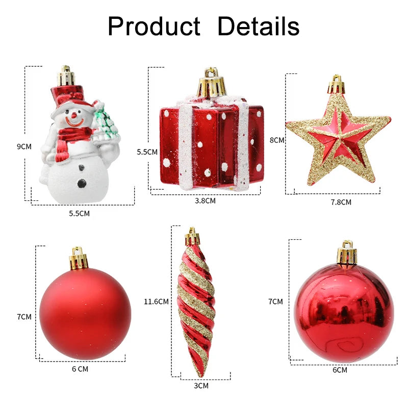 Charming Red Candy Cane Christmas Tree Ornaments Set - Image 3