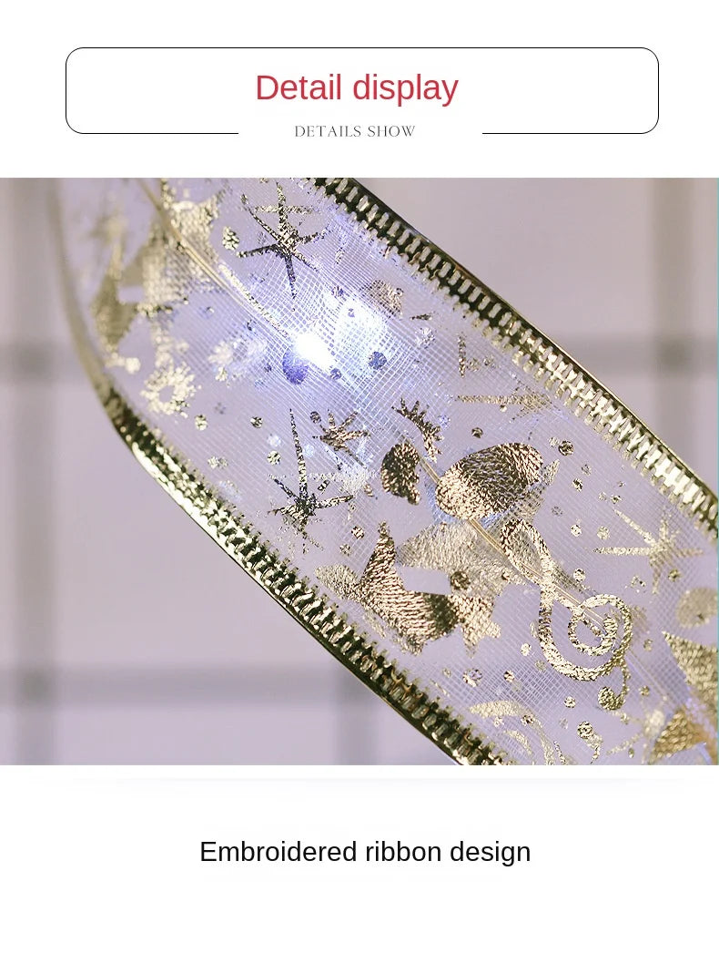 Enchanting Christmas Fairy Light Ribbon Ornaments - Image 23