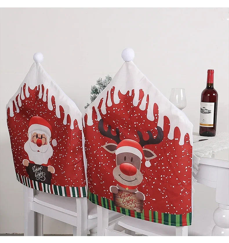Festive Big Hat Snowman Christmas Chair Cover - Image 16