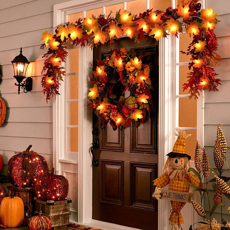 20LED Maple Leaf Fairy Lights for Festive Decor - Image 12
