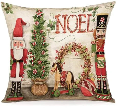 Festive 40x40cm Christmas Pillow Covers for Home - Image 2