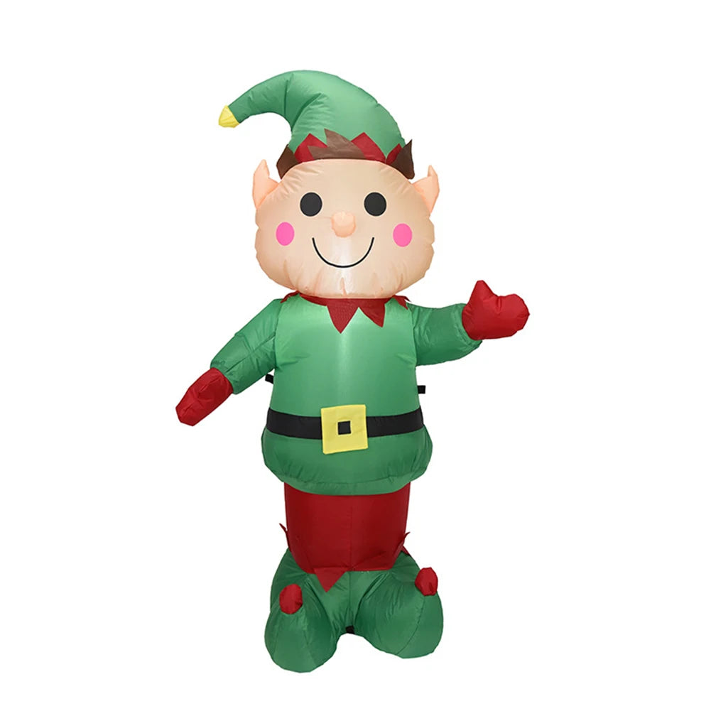 Giant Inflatable Elf with LED Lights for Christmas - Image 2