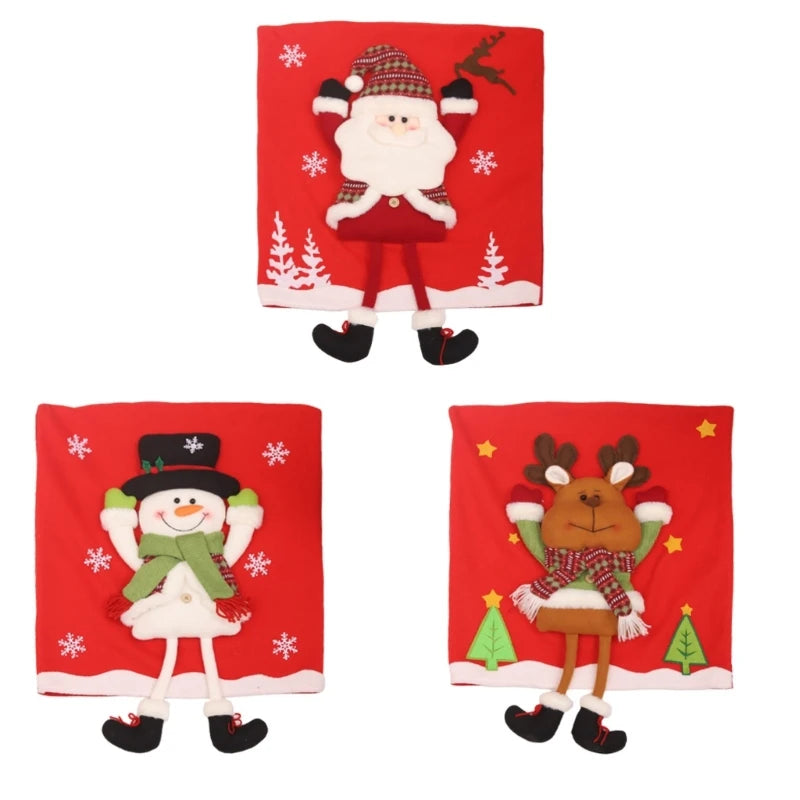 Festive Santa Chair Covers for Christmas Cheer