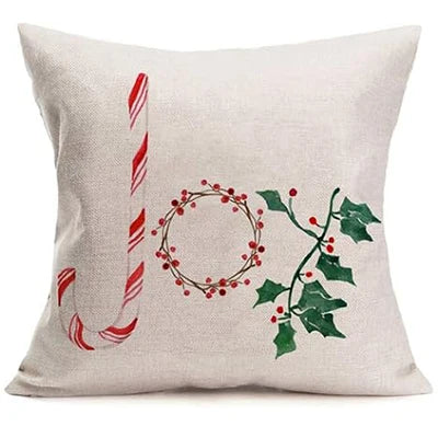 Vintage Reindeer Christmas Throw Pillow Cover 45x45 - Image 2