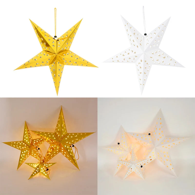 Enchanting Hollow Star Lanterns for Holiday Decor - Image 19