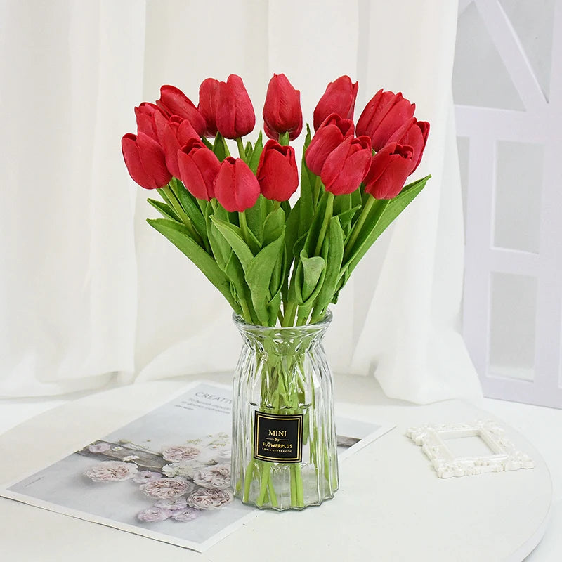 10/30pcs Realistic Artificial Tulip Flowers for Holiday Decor - Image 8