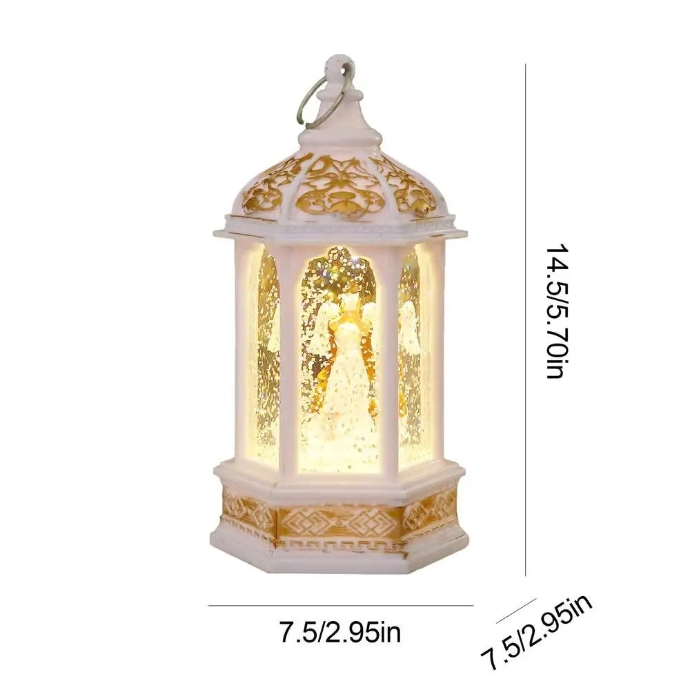 Glittering Christmas Lanterns: Retro Snowman Night Light - Image 10