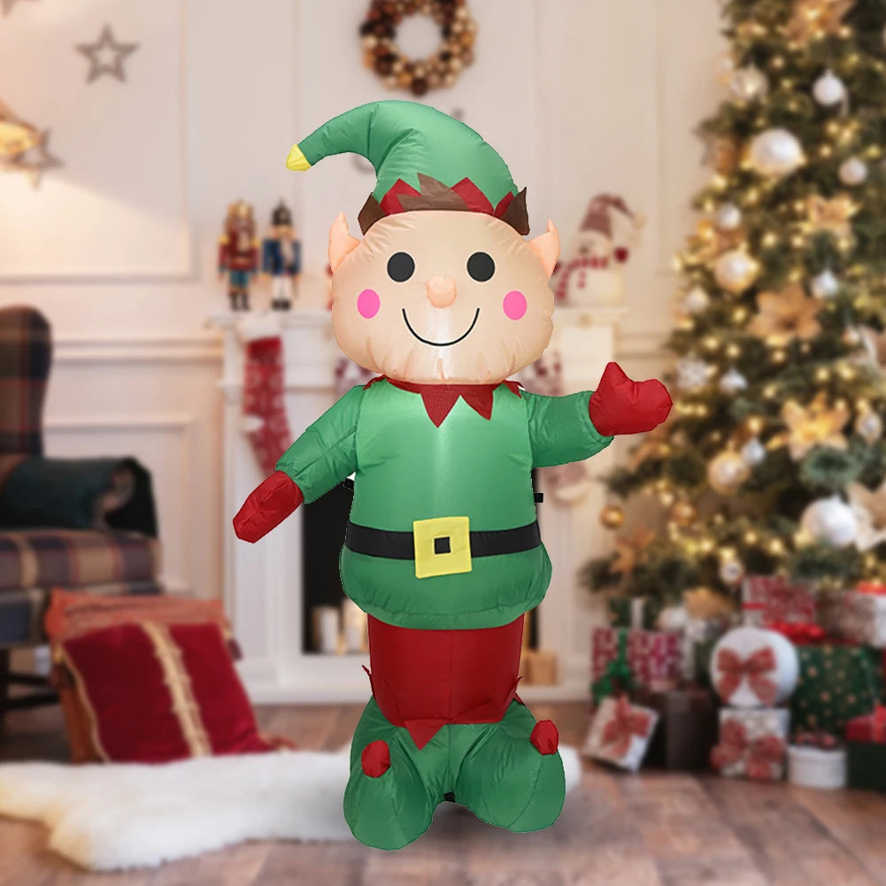 Giant Inflatable Elf with LED Lights for Christmas - Image 5