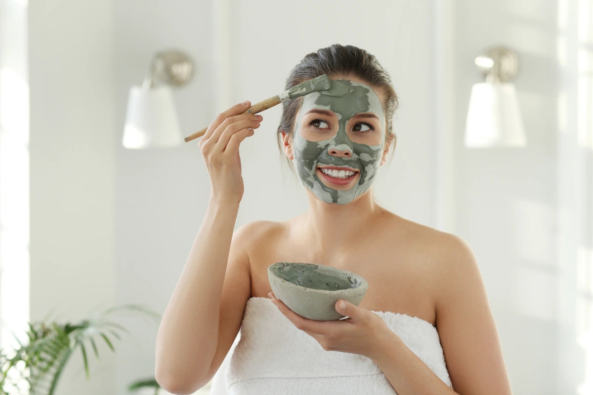 skin to a clay mask
