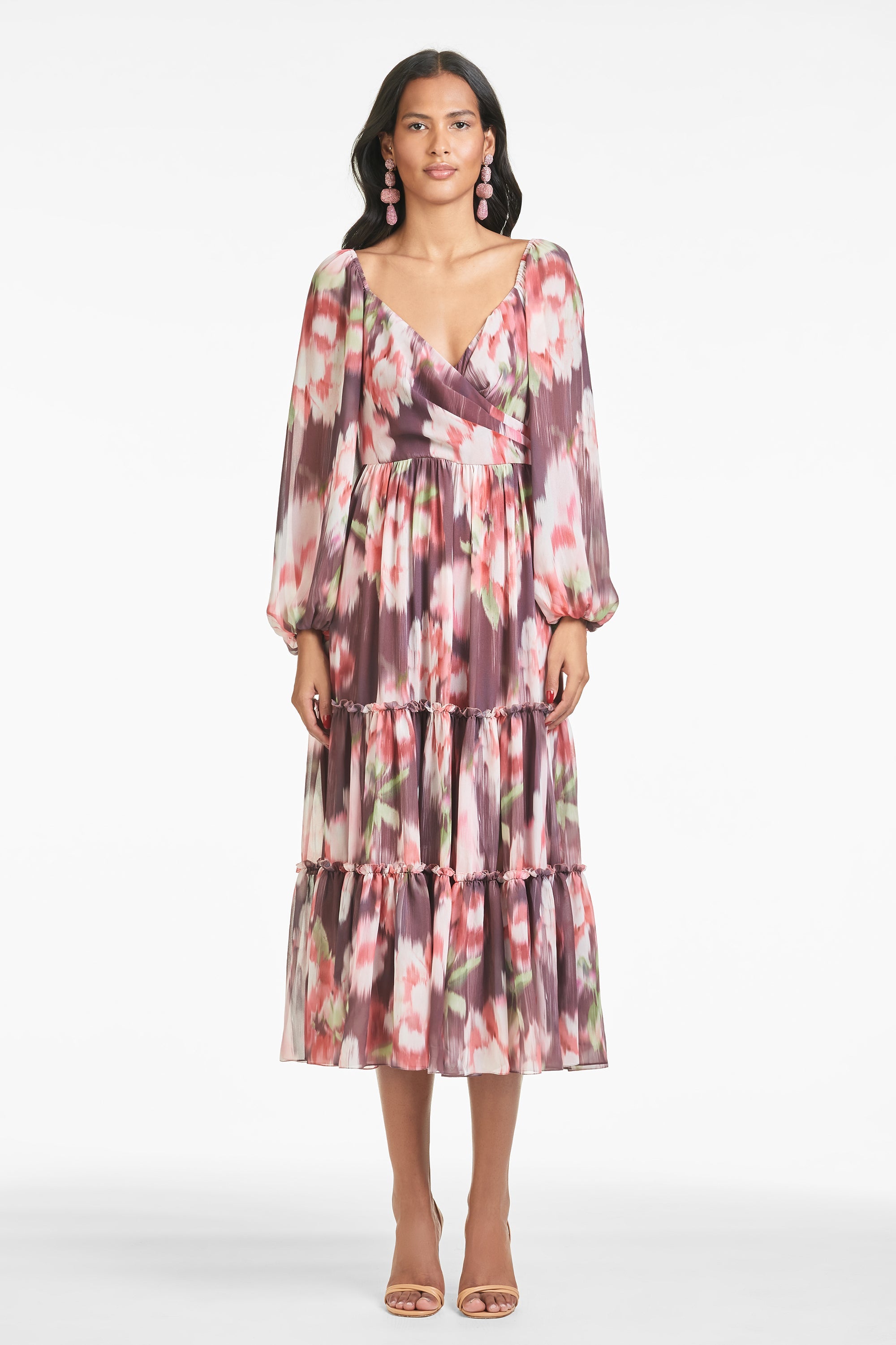 Jamie ruffle clearance wrap gown