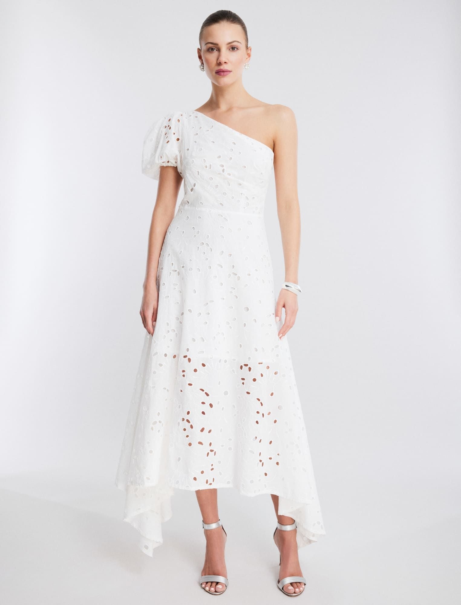 BCBGMAXAZRIA True Eyelet Dress In White Style me vivi