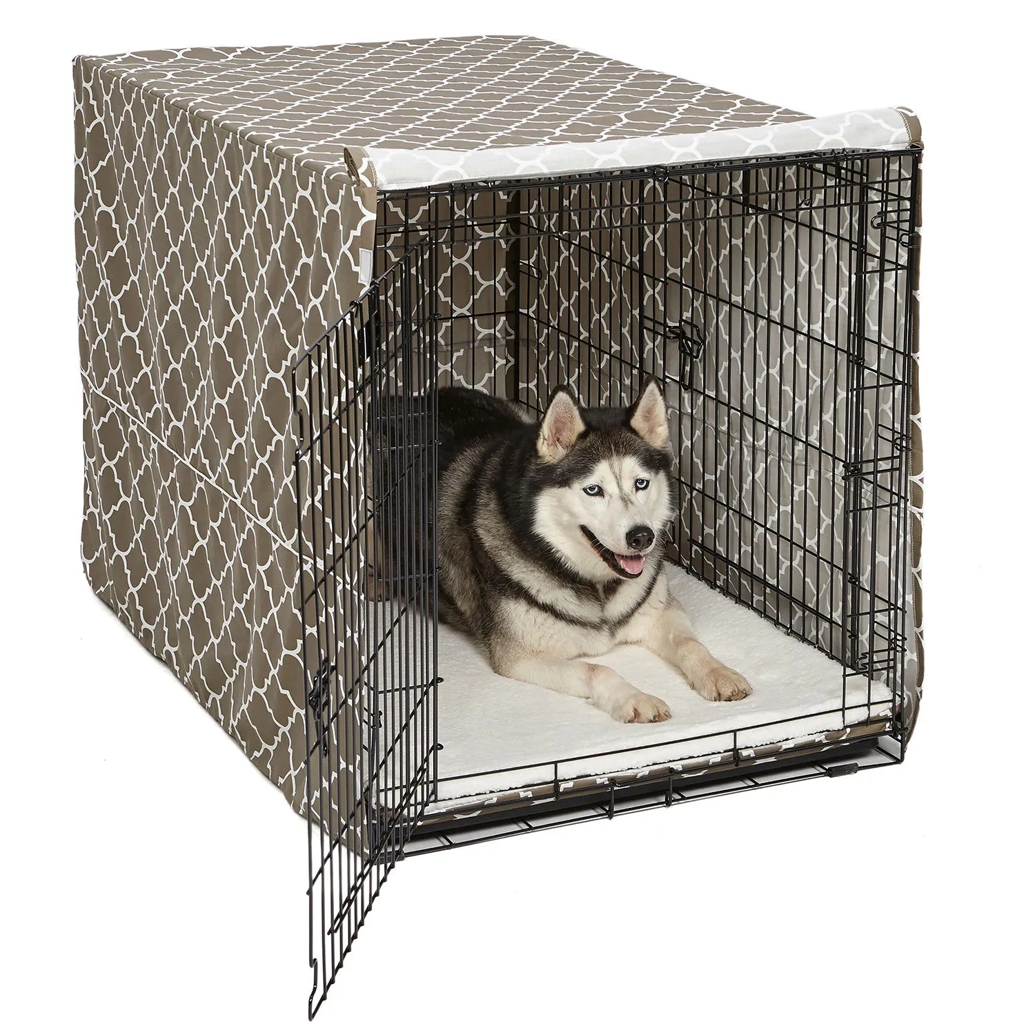 Midwest QuietTime Defender Covella Dog Crate Cover Gray 24″ x 18″ x 19″