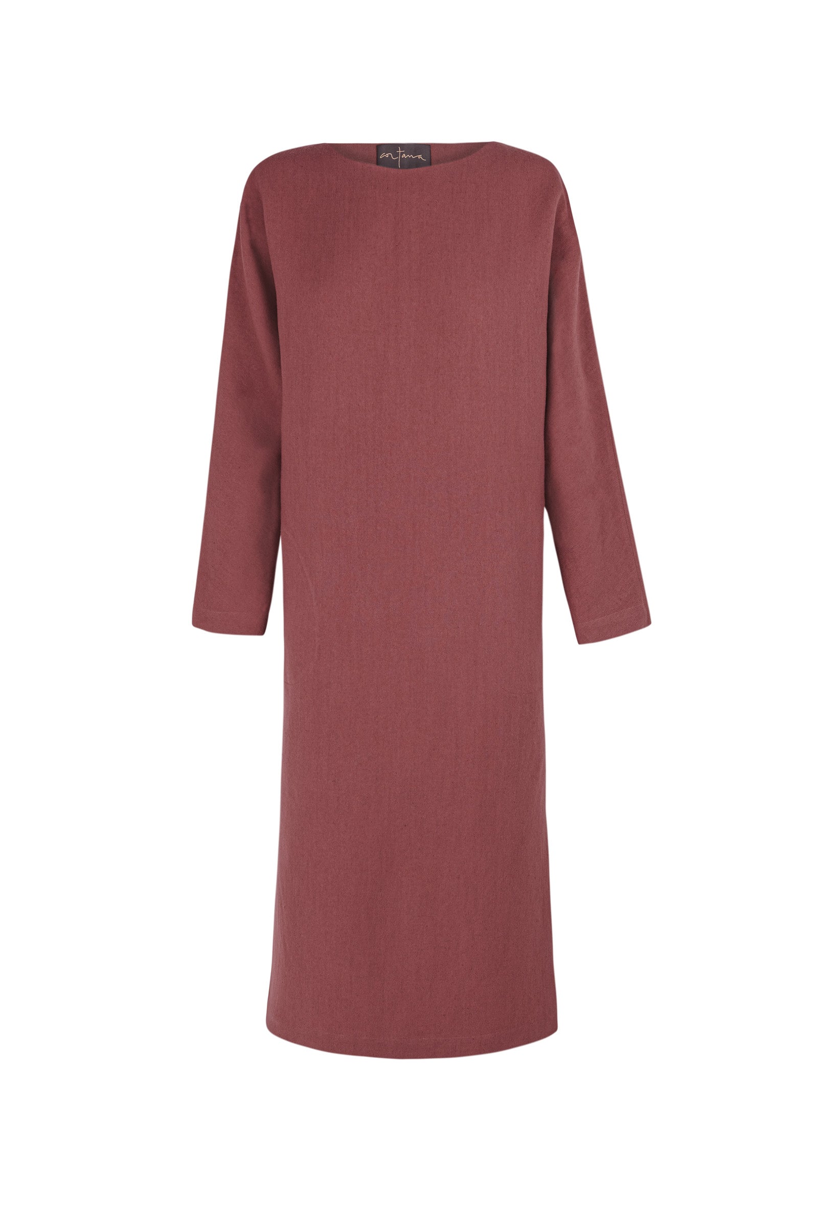 Margot, midi dress in linen and wool – Cortanaeshop