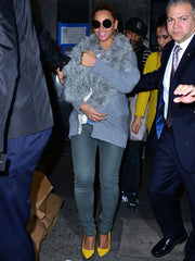 Beyonce neon gele schoenen