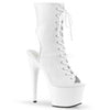 ADORE-1016 White Ankle Boots - Peep Toe Kinky Boots Pleasers