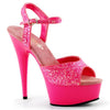 Sexy roze glittersstripschoenen