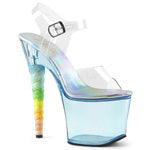 Unicorn-708T Sexy Clear Sandals Stripper Sandalen met enkelriemen