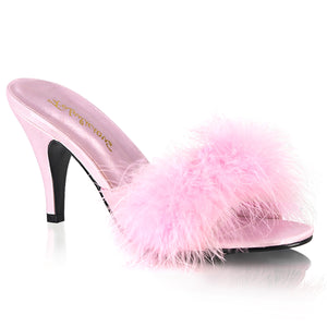 light pink fluffy heels