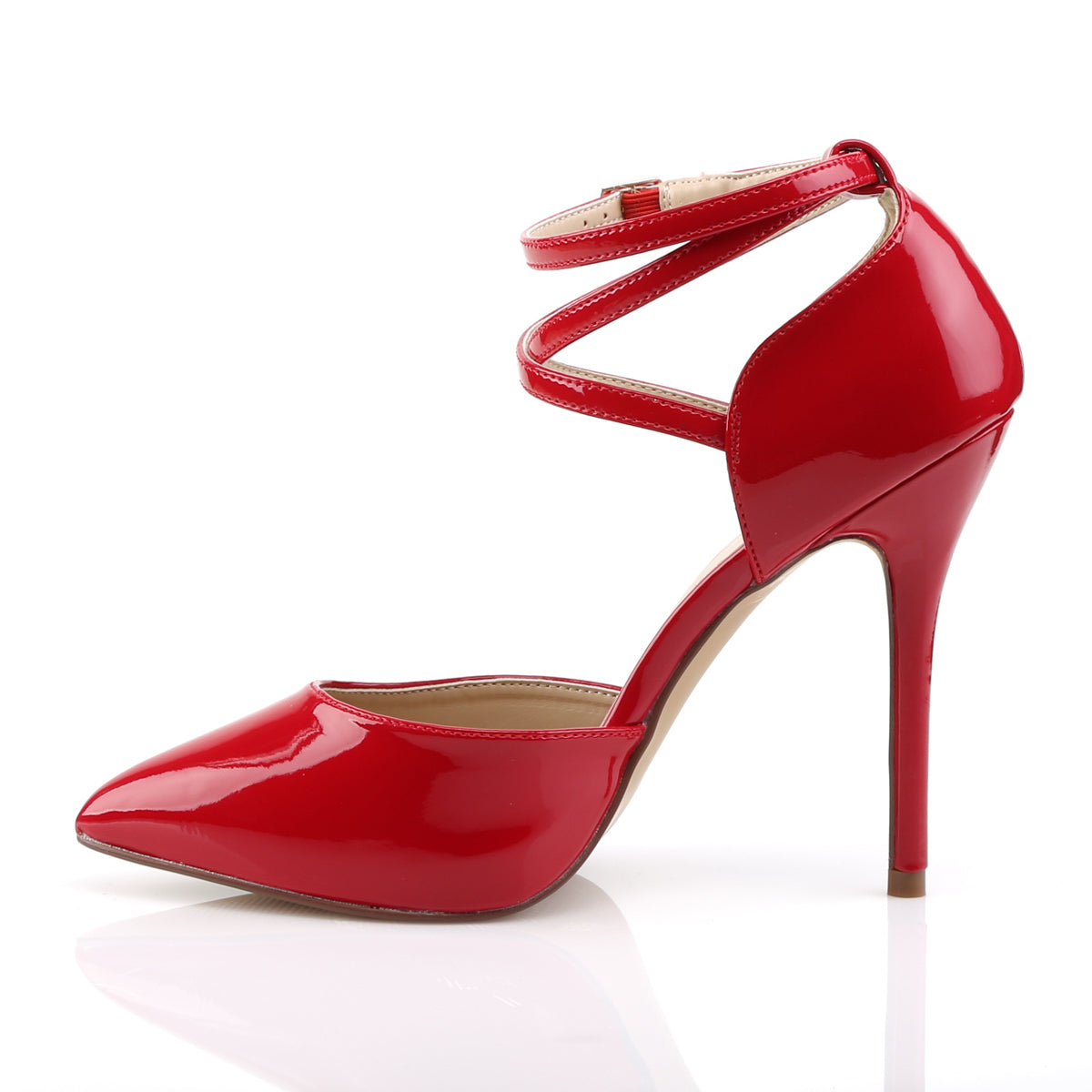 AMUSE-25 Pleasers Sexy 5 Inch Heel Red Fetish Footwear – Pole Dancing ...