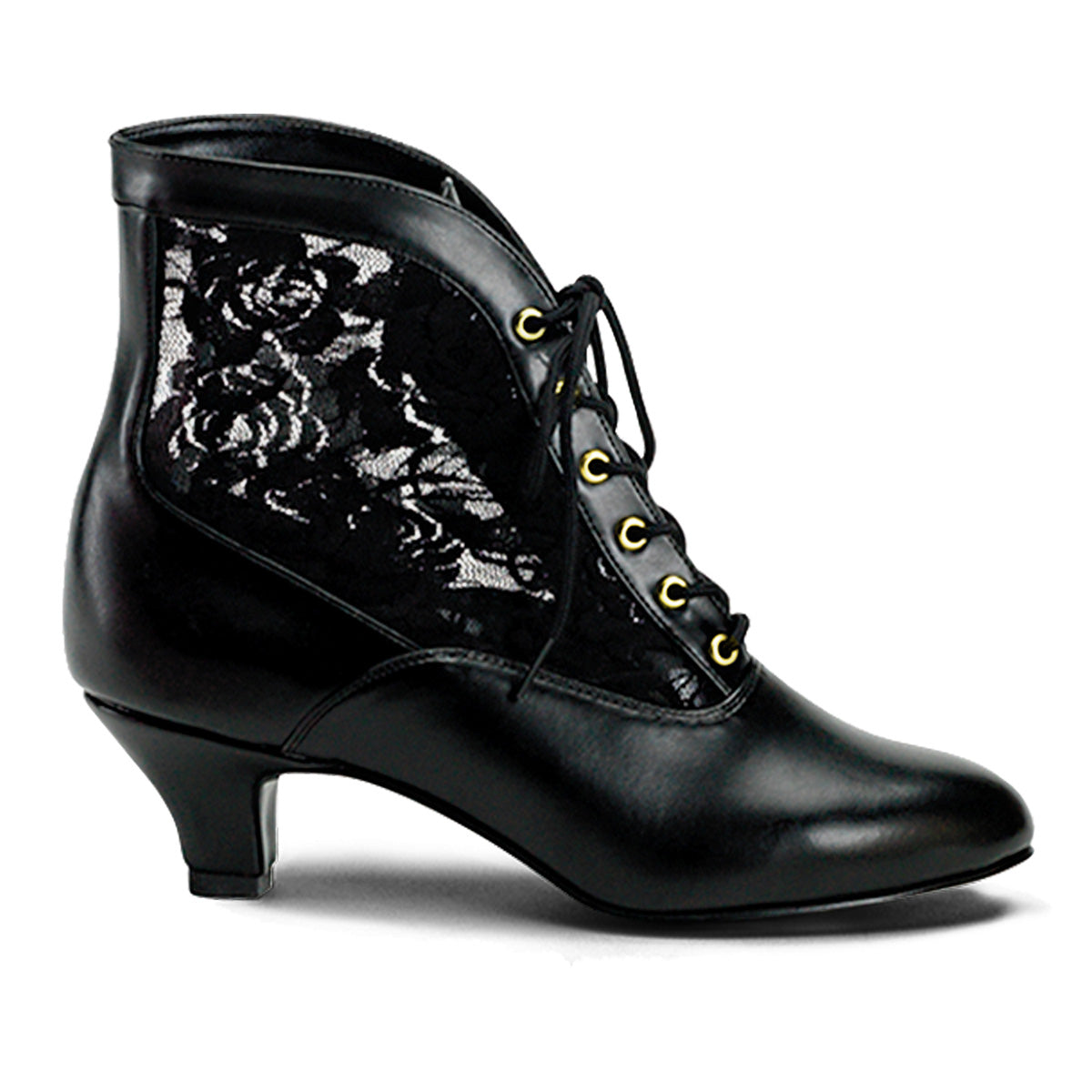 black 2 inch heel boots