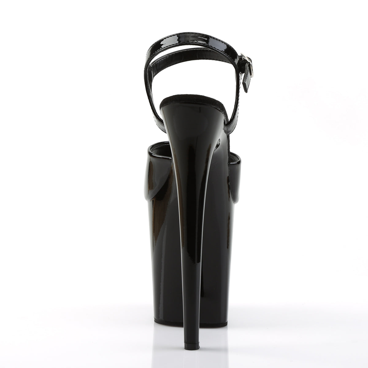 FLAMINGO-809 8 Inch Heel Black Patent Stripper Platforms High Heels ...