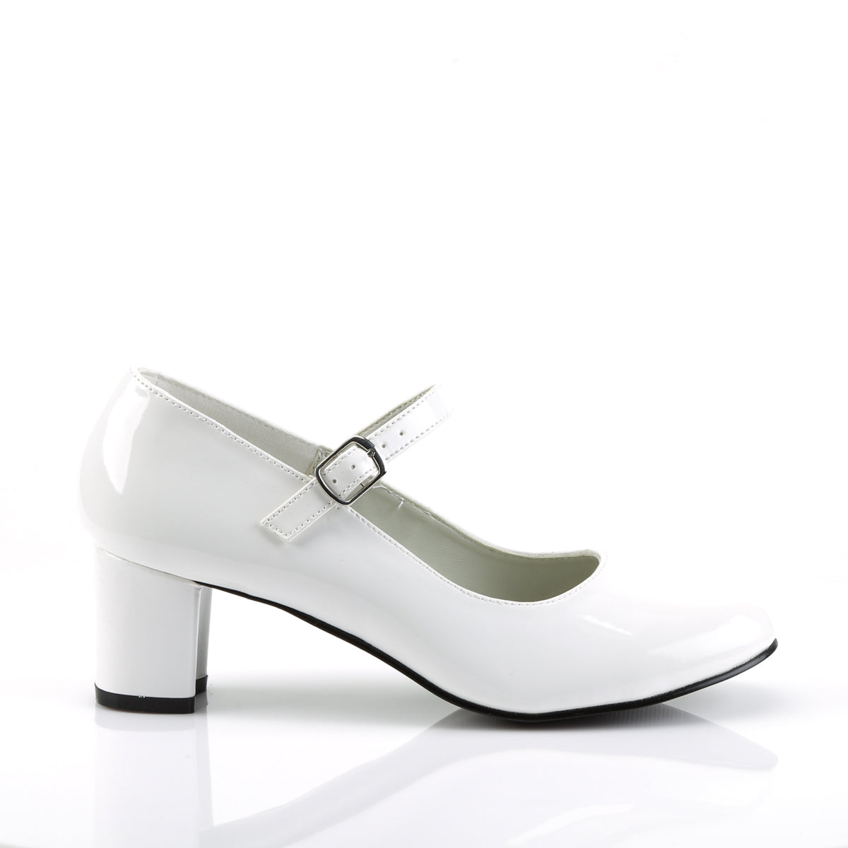 white shoes 2 inch heel