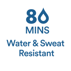 80 min water and sweat resistant