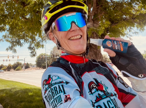 KINeSYS Champion Diane Groff SPF 30 Mango Spray Sunscreen for Cyclists