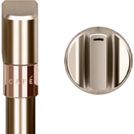 Café™ 36 Brushed Brass Handle & Knob Set for Pro Range and