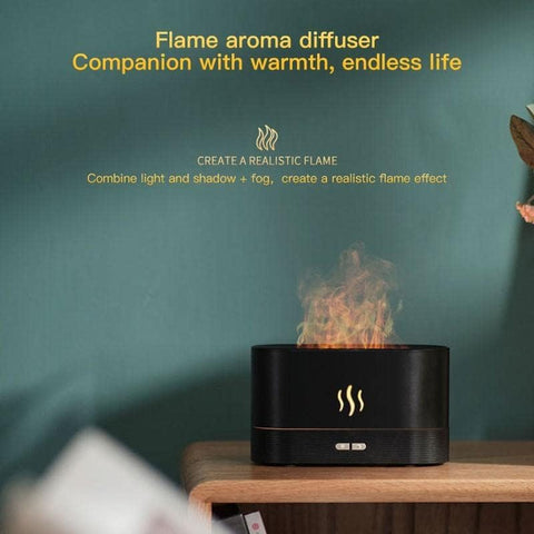 Buy Aroma Diffuser with Flame Night Light Online in India – Skyborn