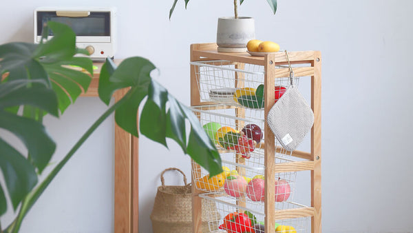 wood storage trolley