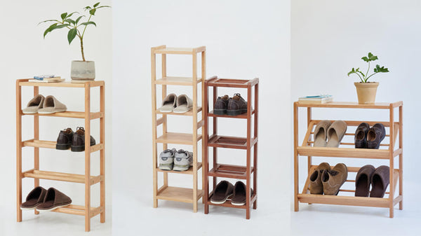 wooden shoe rack collection