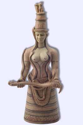 Ariadne Minoan Crete Snake Goddess statue