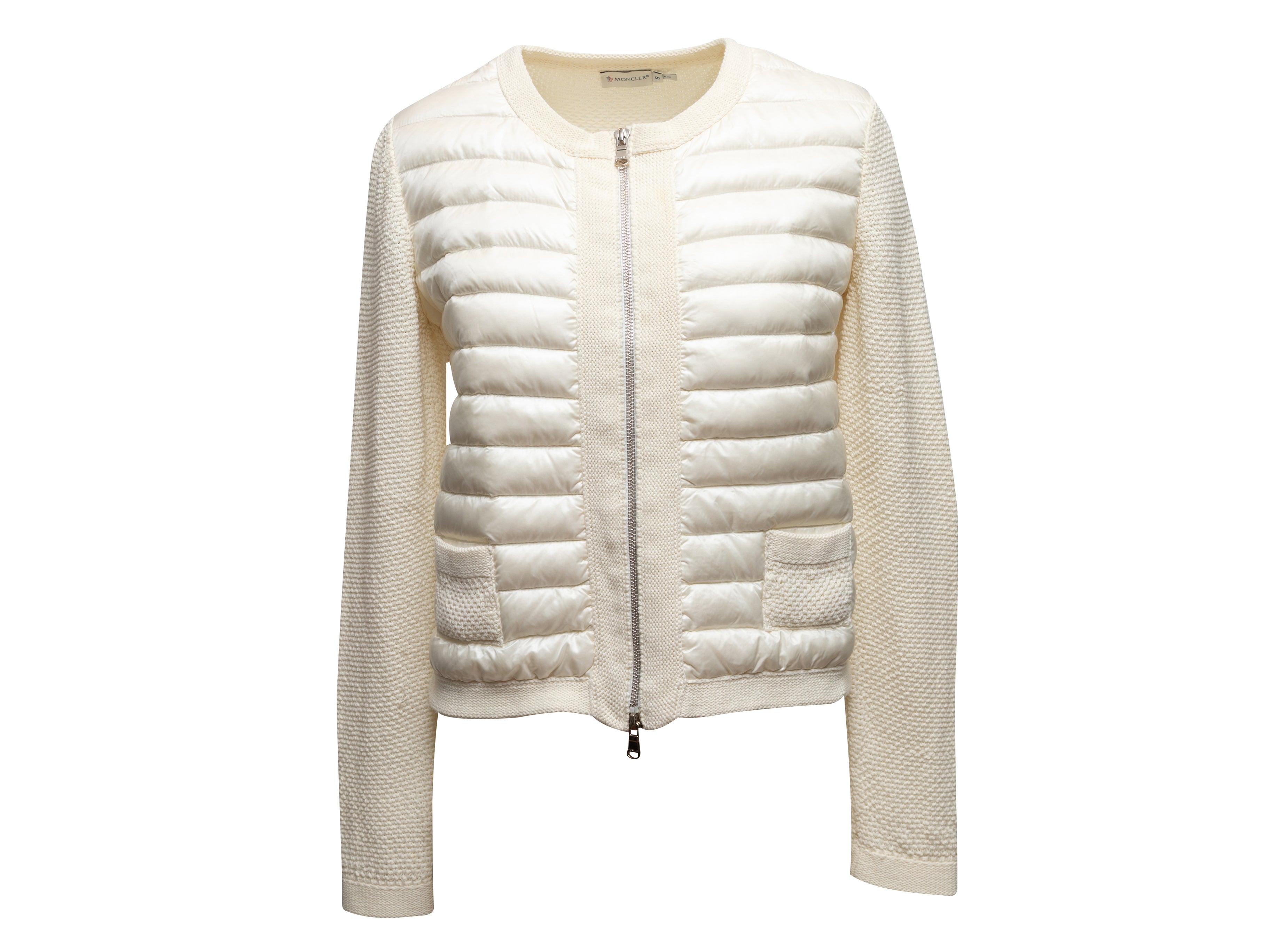 Quilted & Knit Zip Jacket Size US S