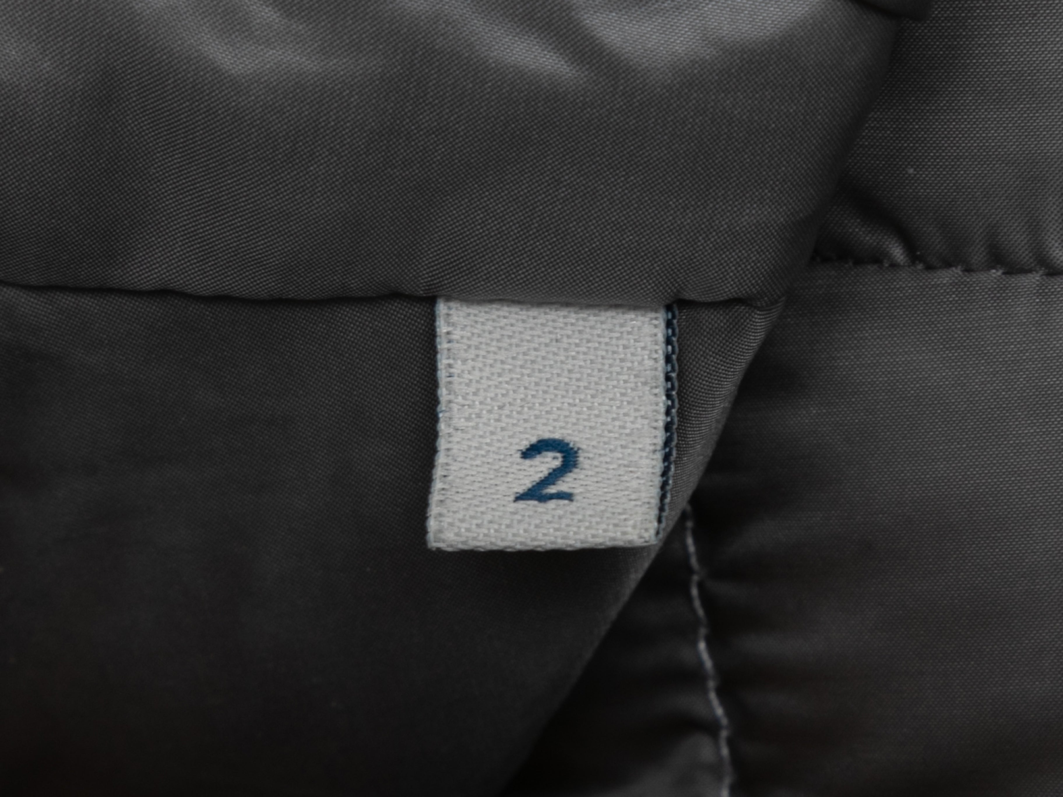 Grey Down Puffer Jacket Size 2