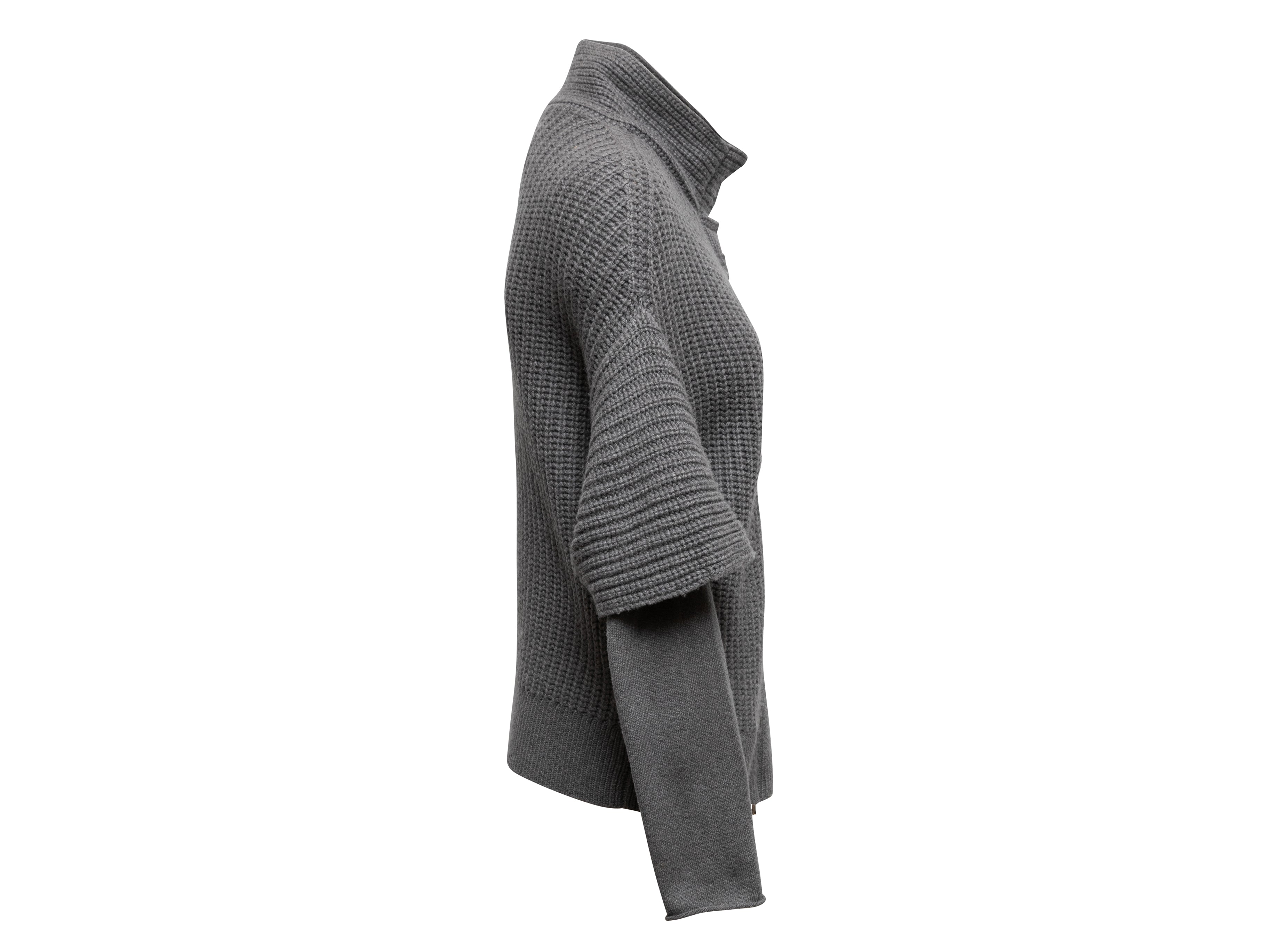 Grey Cashmere Cardigan Size US S