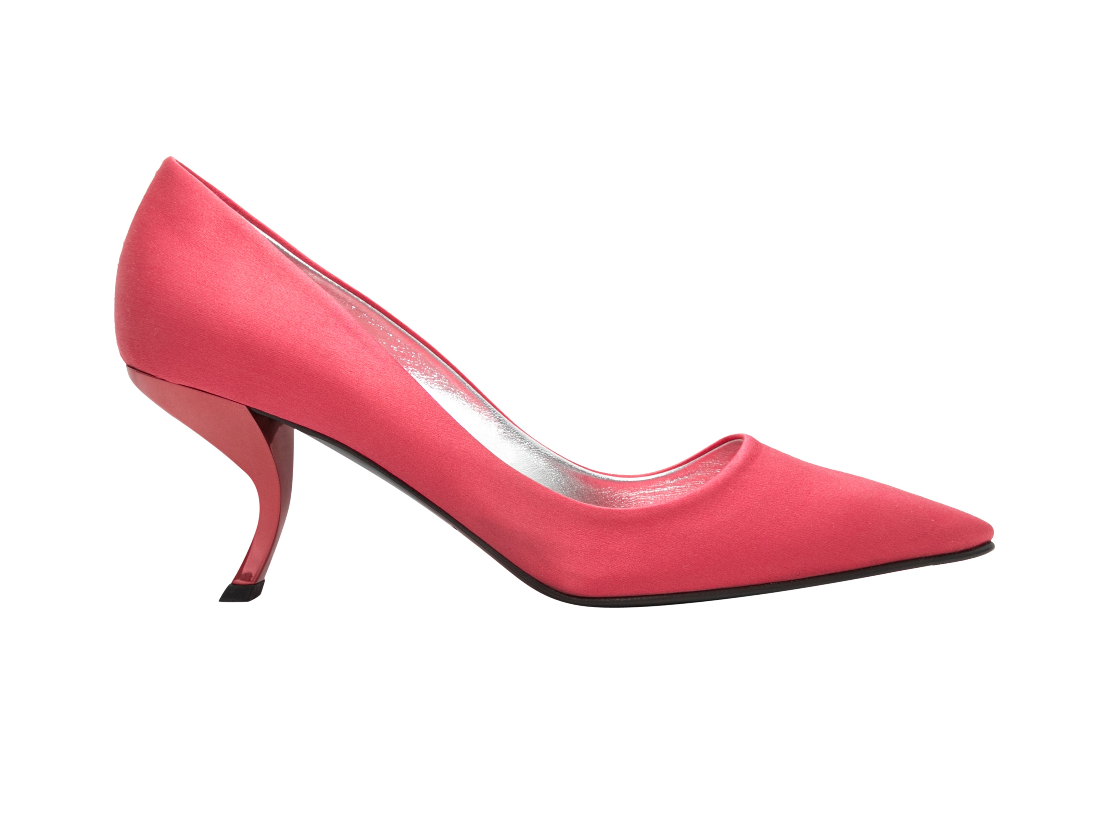 Pink Satin Pointed-Toe Heel SSize 39